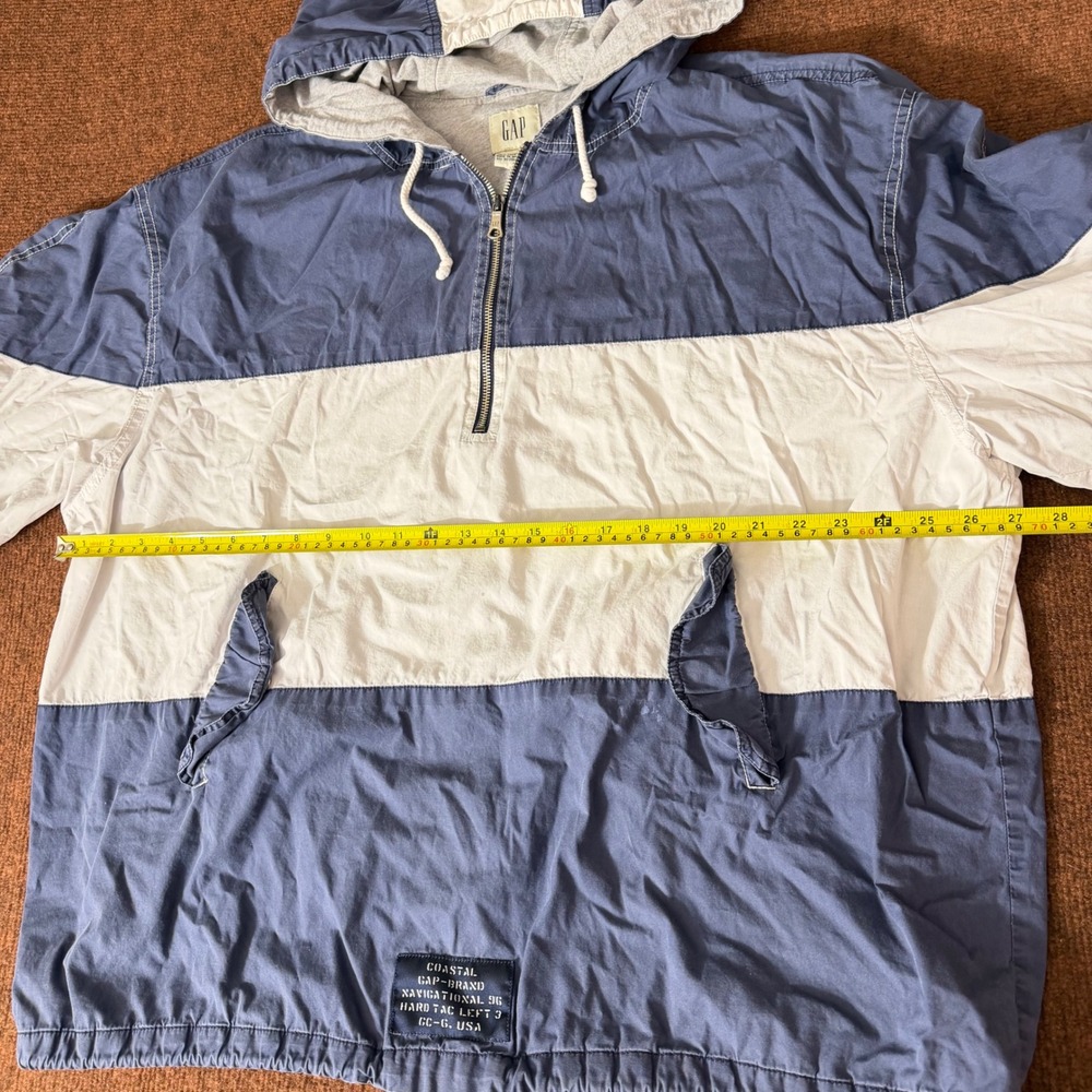 Vintage GAP Coastal Navigational 96 Anorak Jacket XL Blue RARE Colorblock Cotton - Picture 8 of 11